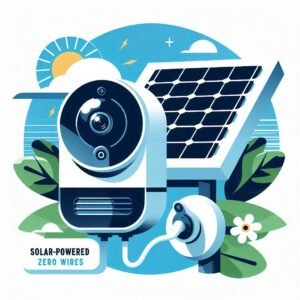Solar-powered outdoor security camera
