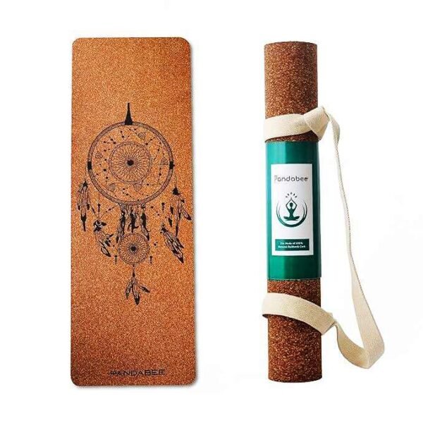 Cork yoga mat with posture sensors | Mat for Men & Women