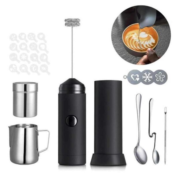 Smart milk frother with latte art settings